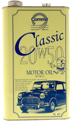 Comma CLA20505L 5L 20W/50 Classic Motor Oil - Yellow