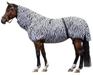 HKM zebra eczema blanket for horse/pony, 135 cm, horse fly blanket