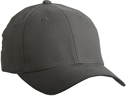 Flexfit ® Fullcap 6 Panel Baseballcap mit geschlossener Rueckseite und Elasthananteil in 13 Farben und 2 Groessen Anthrazit ( Dunkelgrau ), L/XL, 57/58 cm Kopfumfang