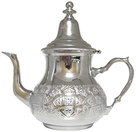 Marokkanische Teekanne Barradi 1,2 l, Teapot aus Messing, mit integriertem Filter, traditionelles Modell, Arabische Kanne, Teekocher, Teewärmer
