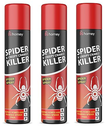 Pestshield 3 x Spider & Creepy Crawly Insect Killer Spider Spray No More Spiders 200ml New