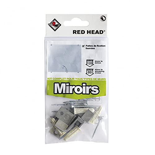 Red Head kit Chevilles à Expansion Miroir, Diam.6 x L.25 mm
