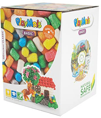 Playmais Basic Medium Bastel-Set für Kinder ab 3 Jahren | Über 300 Stück zum Basteln | Natürliches Spielzeug | Fördert Kreativität & Motorik | Geschenk für Mädchen & Jungen