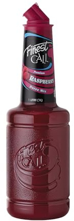Finest Call, Raspberry, 1 l, Purea di Frutta con Lamponi Californiani e dell’Oregon, Zucchero di Canna, Aromi 100% Naturali, Gluten Free, Ideale per Cocktail, Smoothie, Topping e Dessert