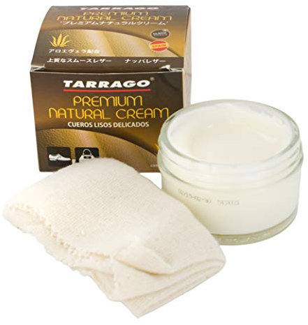 Tarrago Premium Natural Cream 50 ml | Crema para Reparar Cueros Lisos, Delicados y Reptiles | Para Zapatos y Accesorios (Incoloro 00)