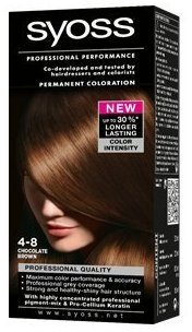 Schwarzkopf Syoss Permanent Hair Color 4-8 Chocolate Brown 115 ML