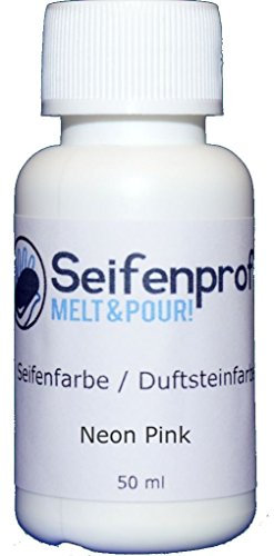 Seifenprofis 50 ml Seifenfarbe (Pigment Pink) Badebomben 100% vegan biologisch Farbe zur Seifenherstellung Normal- oder Pigmentbasis