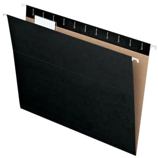 Pendaflex Recycled Hanging Folders, Letter Size, Black, 1/5 Cut, 25/BX (81605)