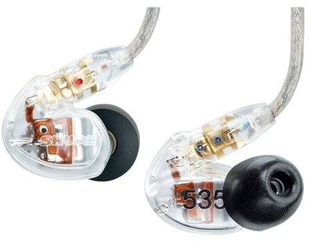 Shure Se535 CL cuffie auricolari ad isolamento sonoro clear