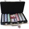France Cartes 360325 Poker Case-300 Amerikanisch Grimaud Premium Pokerkoffer-300 Chips und 2 Kartenspiele, Schwarz, S