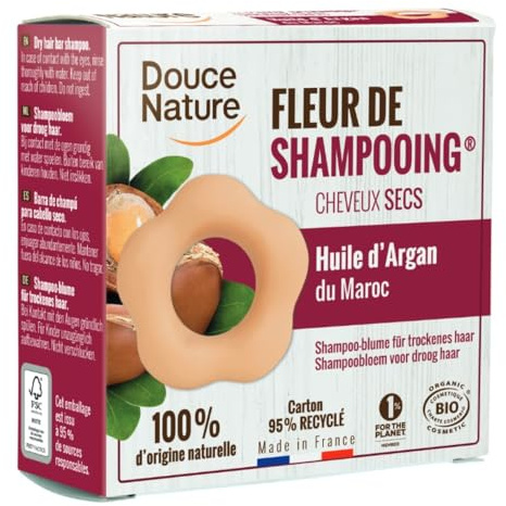 Douce Nature Fleur de Shampooing pour Cheveux Secs, 85 g