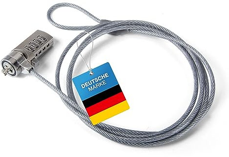 Kabelschloss Stahlseil Kensington Zahlenschloss für Computer Sicherheitsschlosskabel Diebstahlsicherungs 1,8m Kabel Sicherheitsschloss