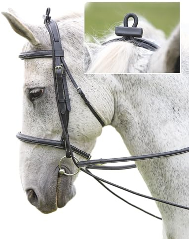 Shires ELÁSTICO Entrenamiento RIENDAS Caballo Ecuestre FORMACIÓN ENSEÑANZA Aprendizaje Negro Negro Talla:6 mm