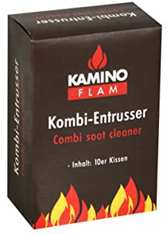 KaminoFlam Rußentferner zur Reinigung von Ölofen & Kohleofen - Kombi Entrußer für den Ofen - Kaminreiniger Beutel für Öfen für Öl & Holzkohle