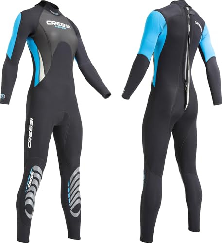 Cressi Morea 3 mm Lady Monopiece Wetsuits, Black/Aquamarine, XS