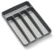 madesmart Mini 5-Compartment Plastic Silverware Tray for Drawers, Cutlery and Utensil Tray Kitchen Drawer Organizer, Granite