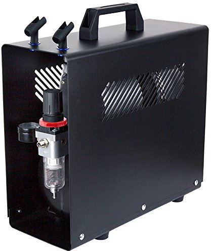 Compresor de aerógrafo Fengda FD-196A con calderín/regulador de presión / 3.5L / 6 bar/parada automática