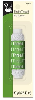 Dritz 30 Yards Elastic Sewing Thread White