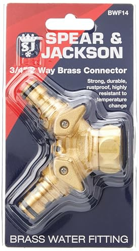 Spear & Jackson BWF14 3/4 2 Way Brass Tap Connector