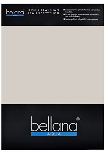 bellana® Aqua Jersey Multifunktions-Spannbettlaken für Wasserbetten in Normal- und Übergrößen, 180-200x200-220 cm in Taupe