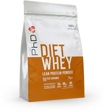 PhD Nutrition Diet Whey Protein Pulver 2kg Gesalzenes Karamell- High Protein Eiweißpulver für Diäten mit 20g Eiweiß pro Portion, Informed Protein (Verpackungsoptik kann variieren)