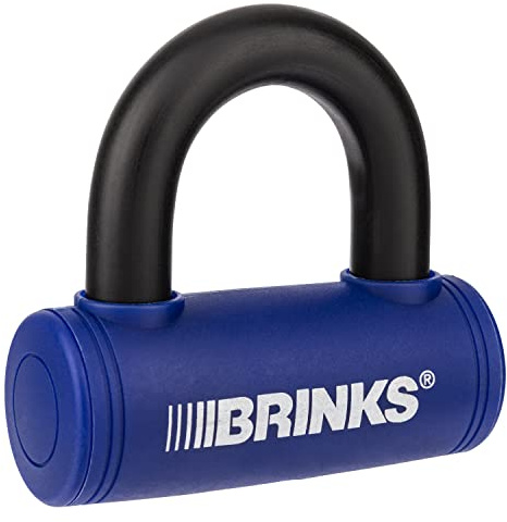 BRINKS - 3 7/8” Mini U-Bar Lock - Weather Resistant and Pick Resistant Bike Lock, Blue