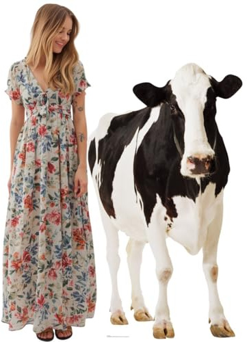 Star Cutouts SC163 Cow Farm Animal Cardboard Cutout 152cm – Realistic UK Farm Display, Collector Décor & Animal Fan Gift