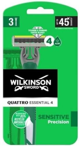 WILKINSON SWORD - Quattro Essential Einwegrasierer, 3 Stück