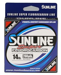 Sunline Super Fluorocarbon Fishing Line, 14 Pound, 200 Yards, Clear