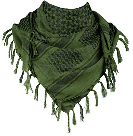 FREE SOLDIER Military Scarf Shemagh Men's Scarves Tactical Desert Scarf Bandana for Men & Women，Army Green
