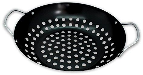BBQ Collection Antihaftbeschichteter GRILL-WOK Grillschale für schonende Zubereitung von Gemüse, Fisch etc.