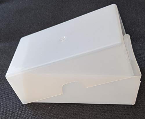 CrestGlass x10 Clear Plastic Business Card Boxes 95mm x 60mm x 35mm - Holds up to 125 Cards Per Box - Transparent Craft Storage Playing Boxes Holder