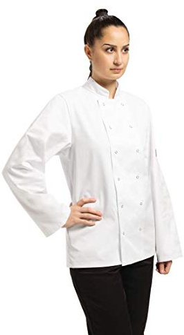Whites Vegas Chefs Jacket Long Sleeve White Polycotton - Size M