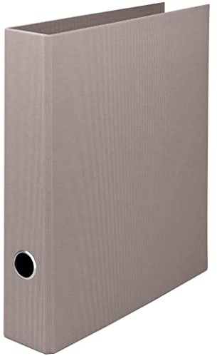 Rössler SOHO Ordner A4 schmal | Ordner DIN A4 | Aktenordner A4 | Ordner schmal mit Griffloch | DIN A4 Ordner mit Hebelmechanik | 320 x 285 x 65 mm | 1 Stück | Farbe: Grau | Taupe