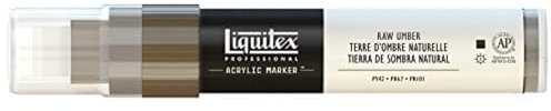 Liquitex 4610331 Professional Paint Marker, Acrylmarker mit hochpigmentierte Acrylfarbe auf Wasserbasis für den Innenbereich & Außenbereich, breite Spitze - Umbra Natur