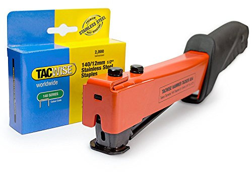 Tacwise 1262 Grapadora de Martillo Profesional A54 con 2000 Grapas 140/12mm, Utiliza Grapas Tipo 140 de 6mm a 12mm
