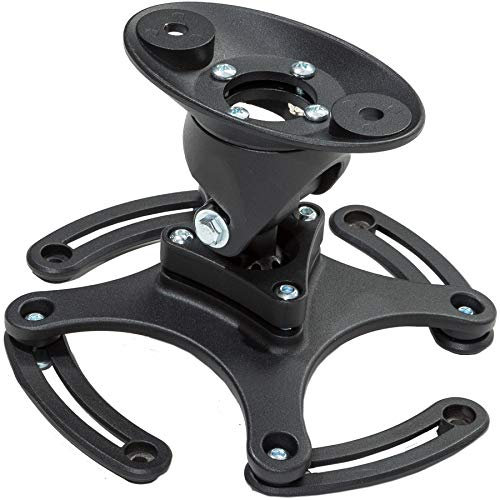 tectake Universal Beamer Deckenhalterung Deckenbefestigung bis 30kg - Diverse Modelle - (Schwarz | Nr.401799)