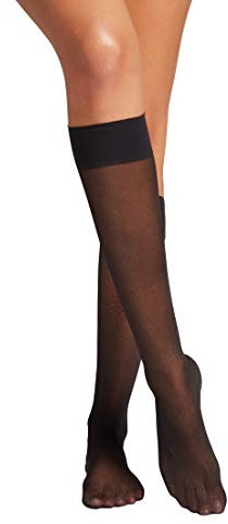 Wolford Damen Satin Touch 20 Knee-Highs Kniestrümpfe, 20 DEN, Schwarz (Black 7005), Small