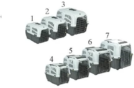 Transportbox für Hund oder Katze Skudo Iata, für den Transport im Auto zugelassen 3 grau