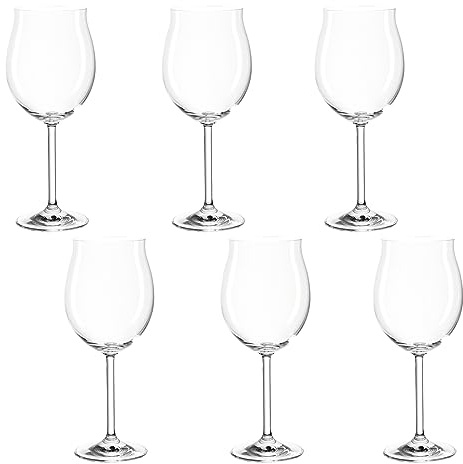 montana Juego de 6 copas de vino tinto de color burdeos, aptos para lavavajillas, 042388