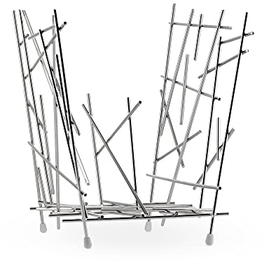 Alessi FC15 Zeitschriftenhalter Edelstahl Länge: 45.5 cm, Breite: 28.5 cm, Höhe: 35 cm, verchromt