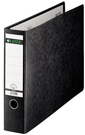 Leitz Qualitäts-Ordner 180° A3 quer, Schwarz, 80 mm Rücken, A3-Querformat, Einband aus Hartpappe, 10730000