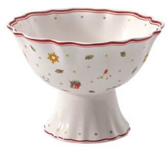 Villeroy & Boch Toy's Delight Footed Individual Bowl, Porcelain, White/Colourful, Small