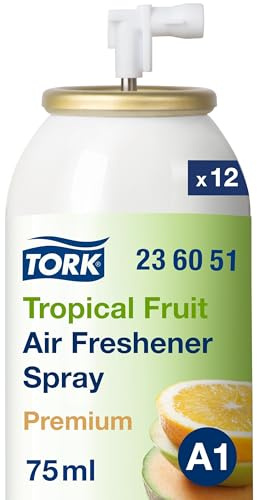Tork Lufterfrischer Spray mit tropischem Fruchtduft A1, Frischeduft, 12 x 75ml, 236051