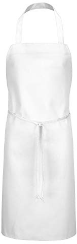 Chef Designs Men's Standard Bib Apron, One Size Fits All, White