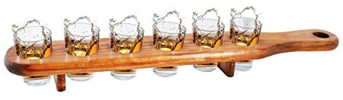 ootb – porta bicchierini da liquore, in legno