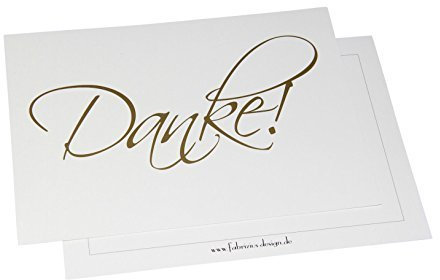 Fabrizius Design Dankeskarten Set – 10 hochwertige Karten mit Umschlägen – Ideal für Hochzeit, Taufe, Geburtstag & besondere Anlässe – Stilvoll Danke sagen