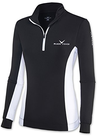 Black Crevice Damen Zipper Skirolli, Schwarz/Weiß, 40, BCR112033-BW-40