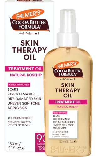 Palmer's Cocoa Butter Formula Skin Therapy Moisturizing Body Oil with Vitamin E, Rosehip Fragrance, 5.1 Ounces