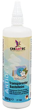Creartec, colla trasparente per fai da te, pratica colla per lavori di bricolage senza colla, 250 g, Made in Germany